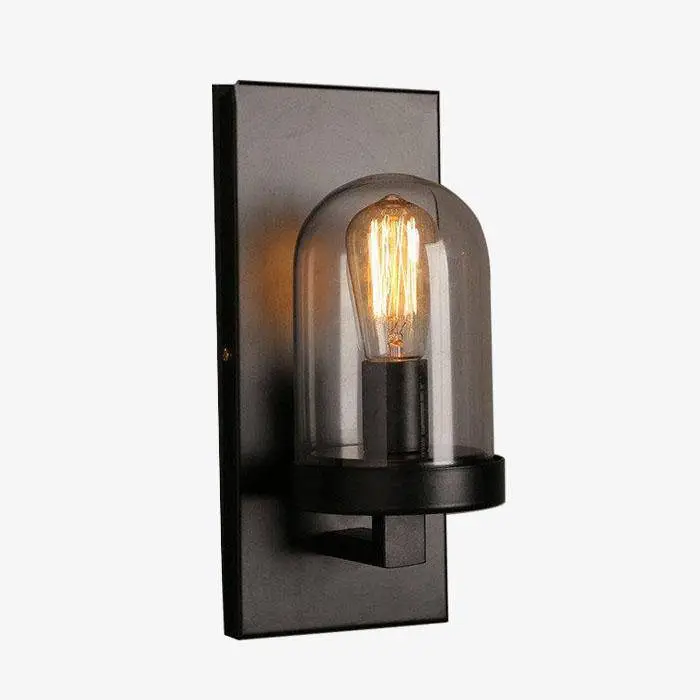 Paiement Sécurisé Antique glass wall light retro