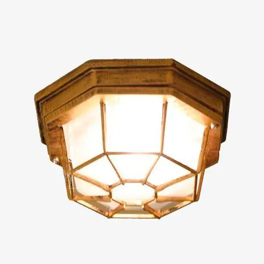 Vintage octagonal outdoor led ceiling light with grid Authentique