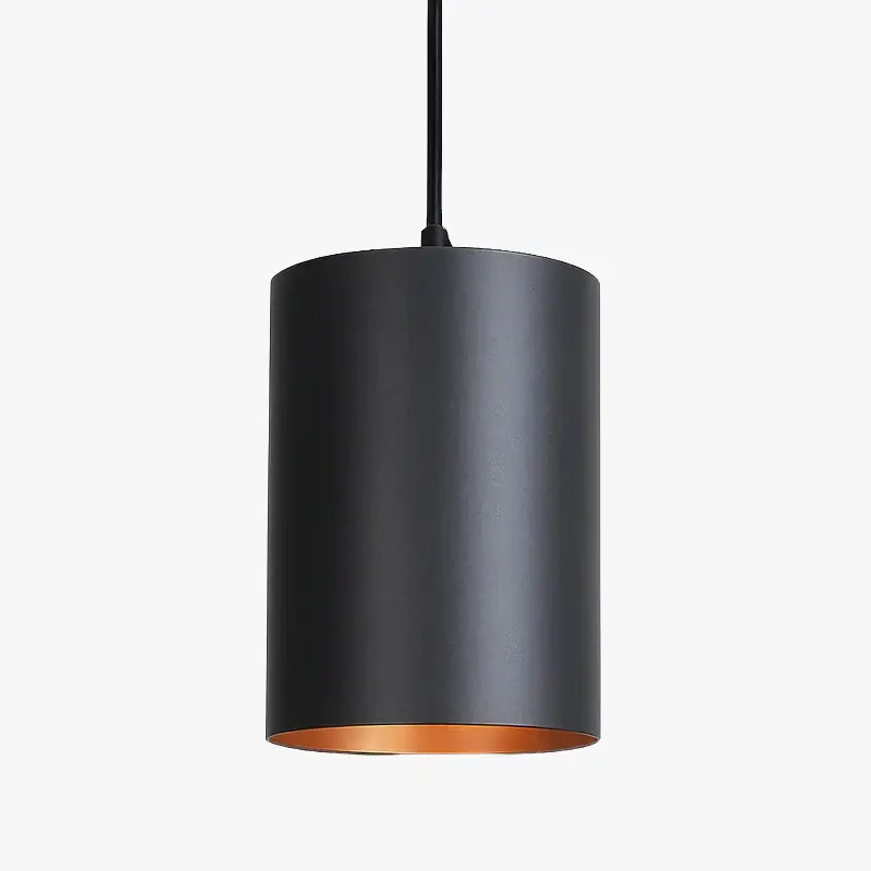 Black vintage cylinder led pendant light Super Prix