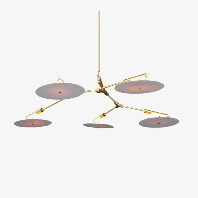 Vente Directe Designer led chandelier with gold or black branches and circular style