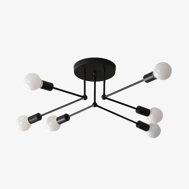 Retro metal ceiling light with multiple bulbs personality Offre Limitée