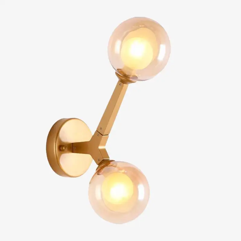 Bon Plan Modern gold wall sconce with glass globe