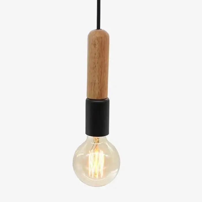 Simple wooden bar pendant light Paiement Sécurisé