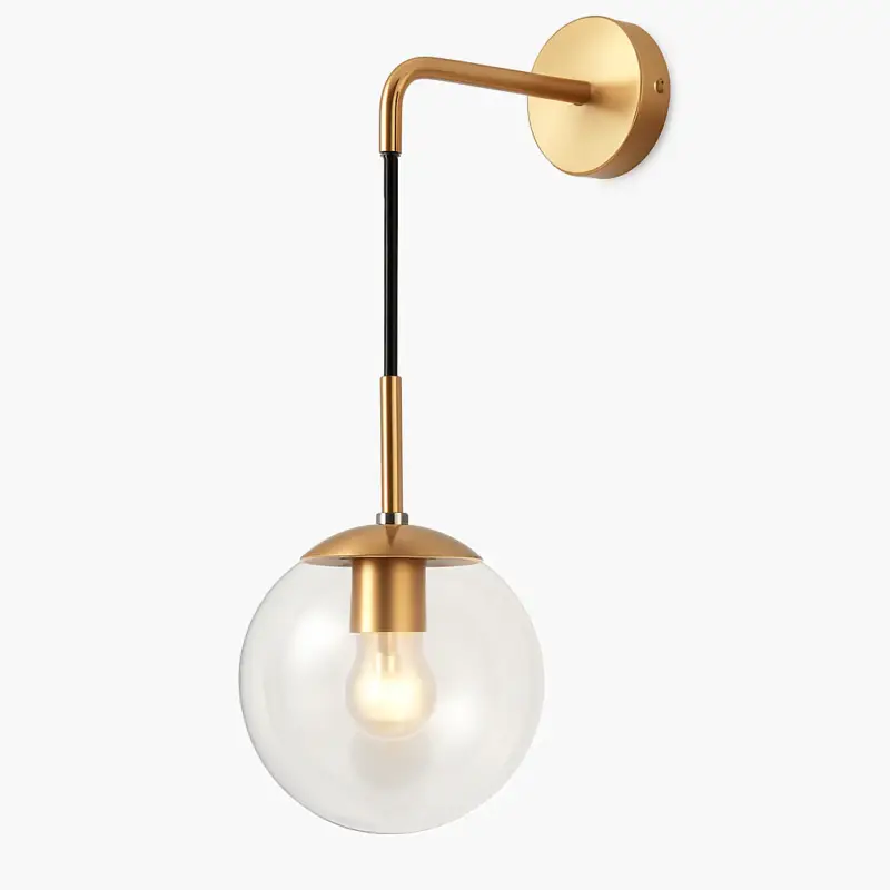 Wall light with hanging glass globe Vente Directe