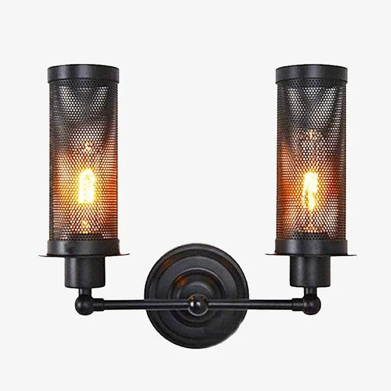 Antique wall light with caged lamp country style Meilleur Choix