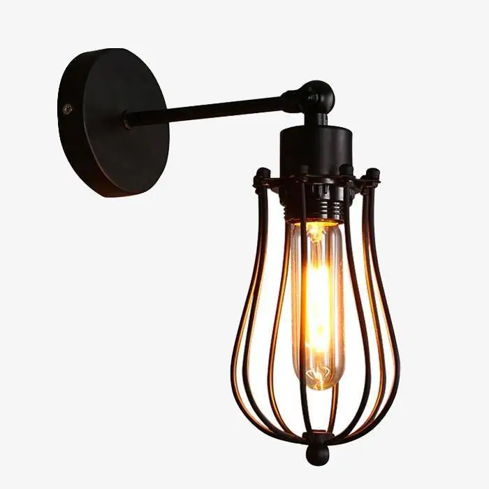 Vintage cage wall light Top Vente