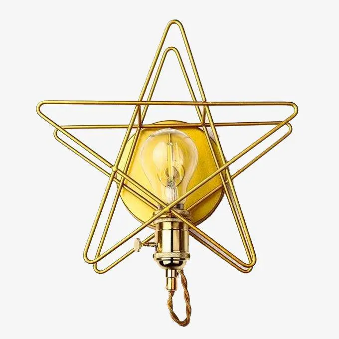 Produit De Marque Gold star-shaped led wall light