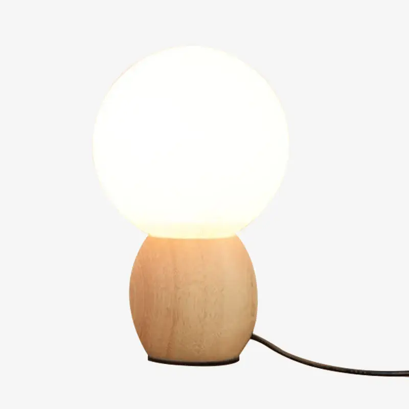 Wooden led ball bedside lamp Commander Vite