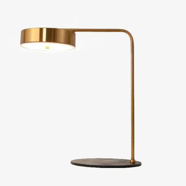 Rounded gold bedside or desk lamp study Meilleur Choix