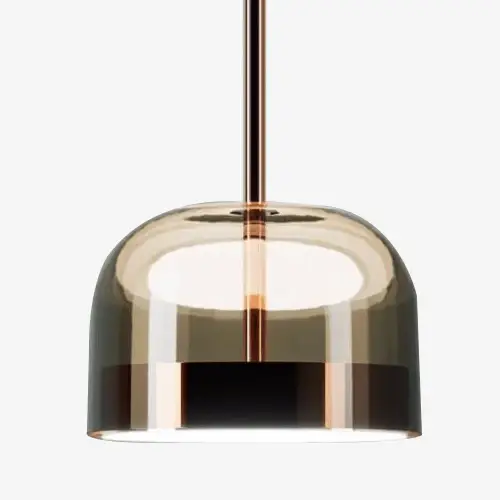 Commander Maintenant Glass and chrome led designer pendant light