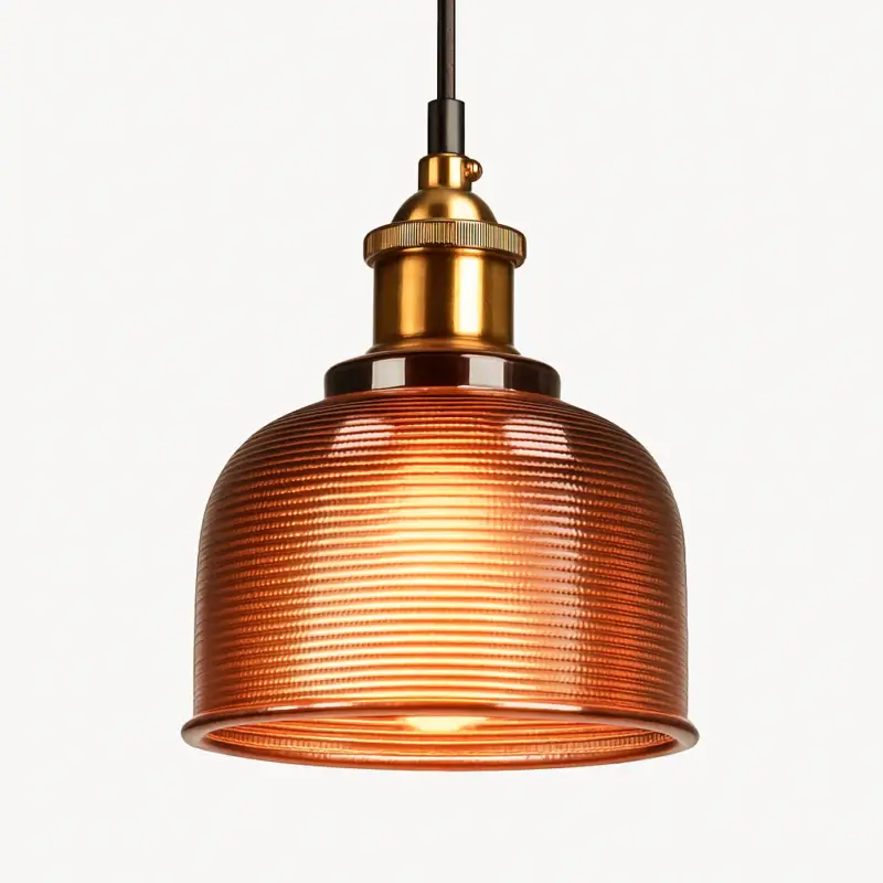 Industrial style bowl frosted glass pendant light Nouveauté