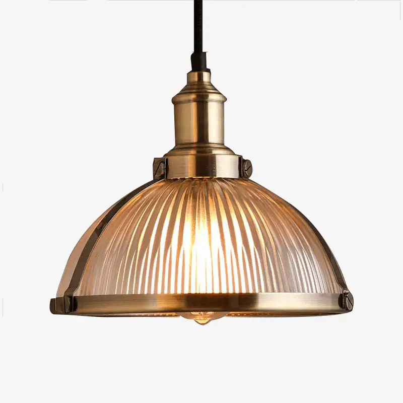 Vintage glass half ball led chrome pendant light Marque