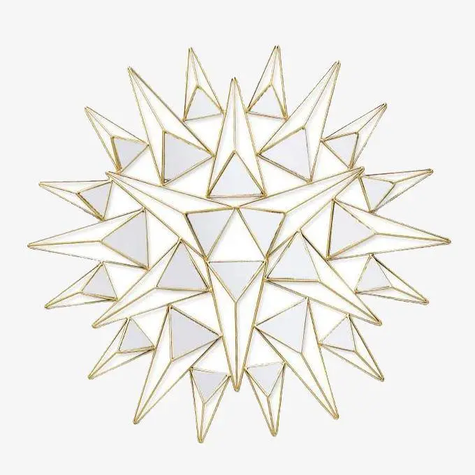 Large designer 3d triangle wall mirror Commander Vite