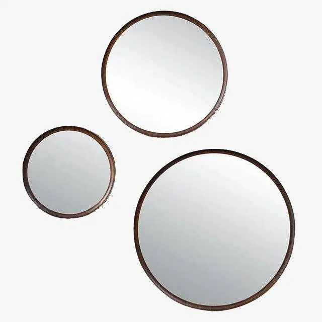 Seulement Aujourd'hui Round wooden wall mirror (multiple sizes)
