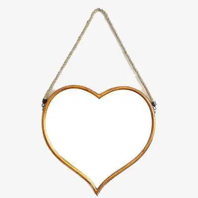Réduction Alloy heart shaped hanging wall mirror