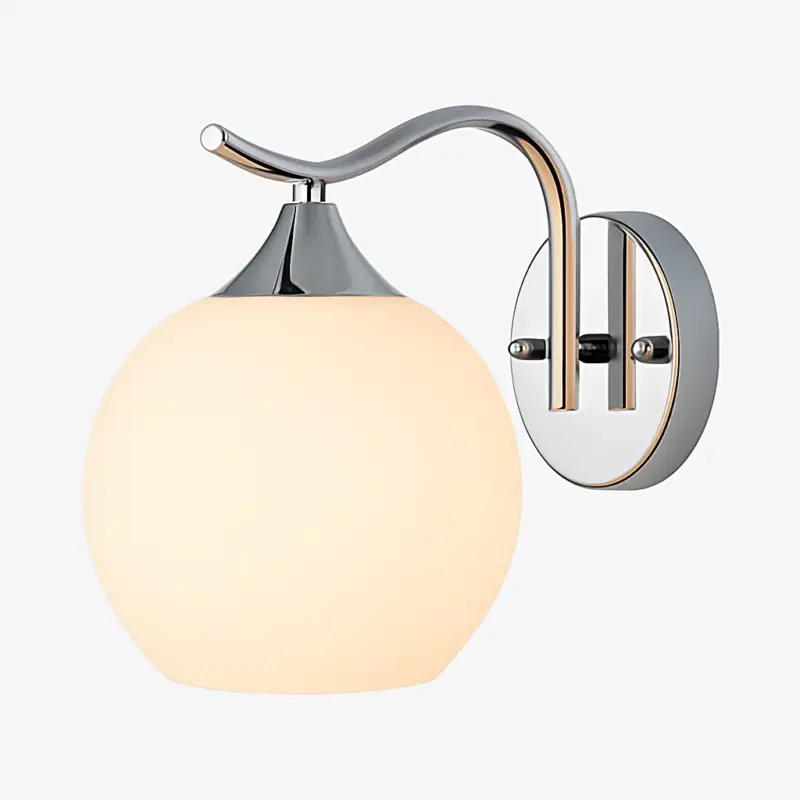 Retour Gratuit Chrome led wall light with creative glass ball
