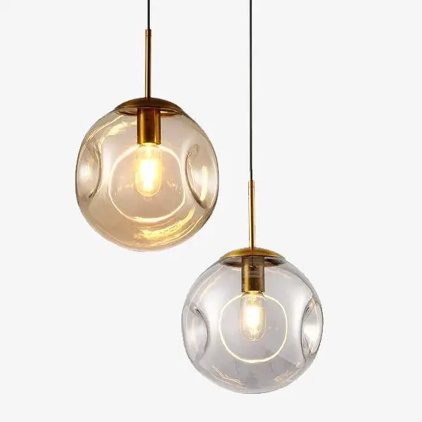 Achetez Aujourd'hui Smoked glass ball designer pendant light