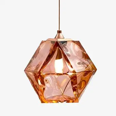 Coloured crystal glass diamond pendant light Prix Bas