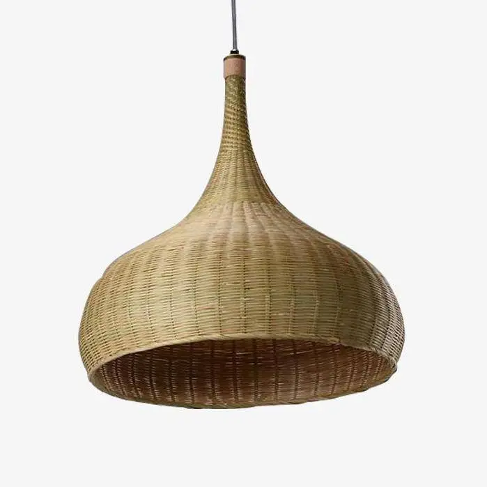 Satisfait Ou Remboursé Delicate rustic round bamboo pendant light