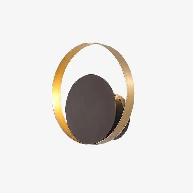 Modern round gold and black led wall light Haute Qualité