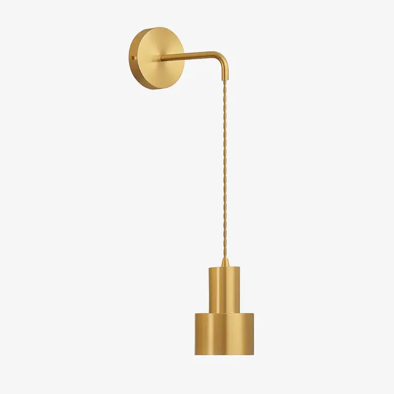 Prix Choc Gold wall light with pendant lamp