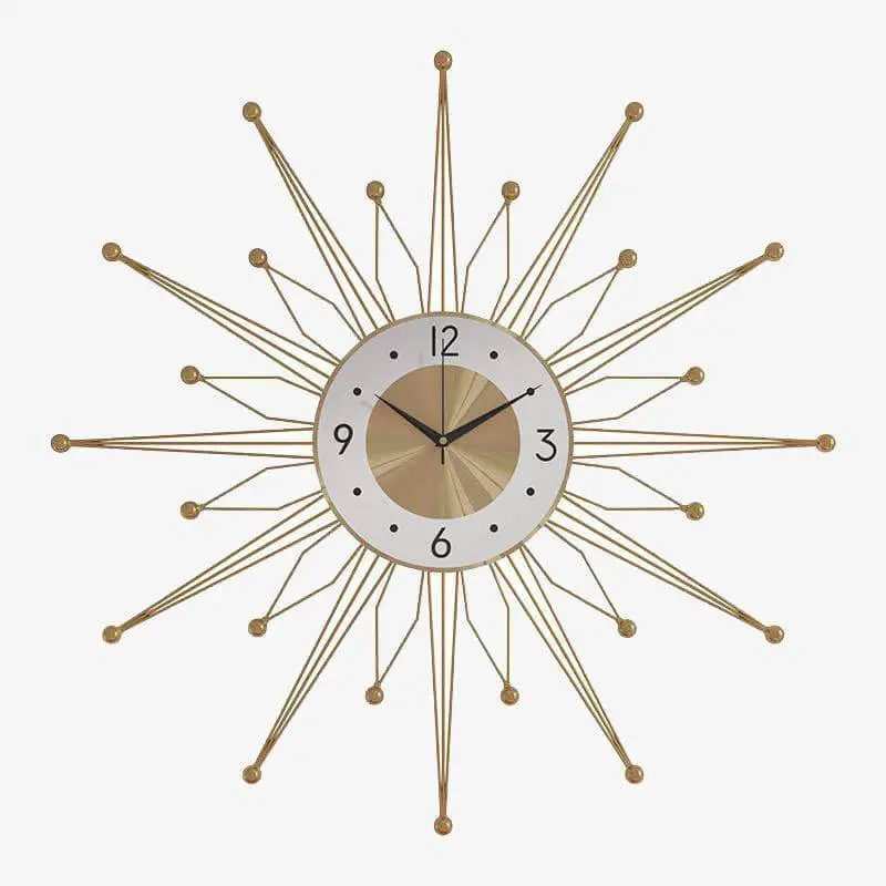 Promotion Saisonnière Designer wall clock large golden star 50cm luxury