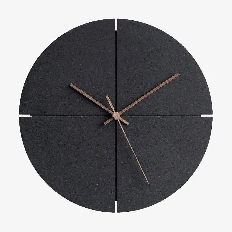 Usine Directe Black round designer wall clock 30cm house