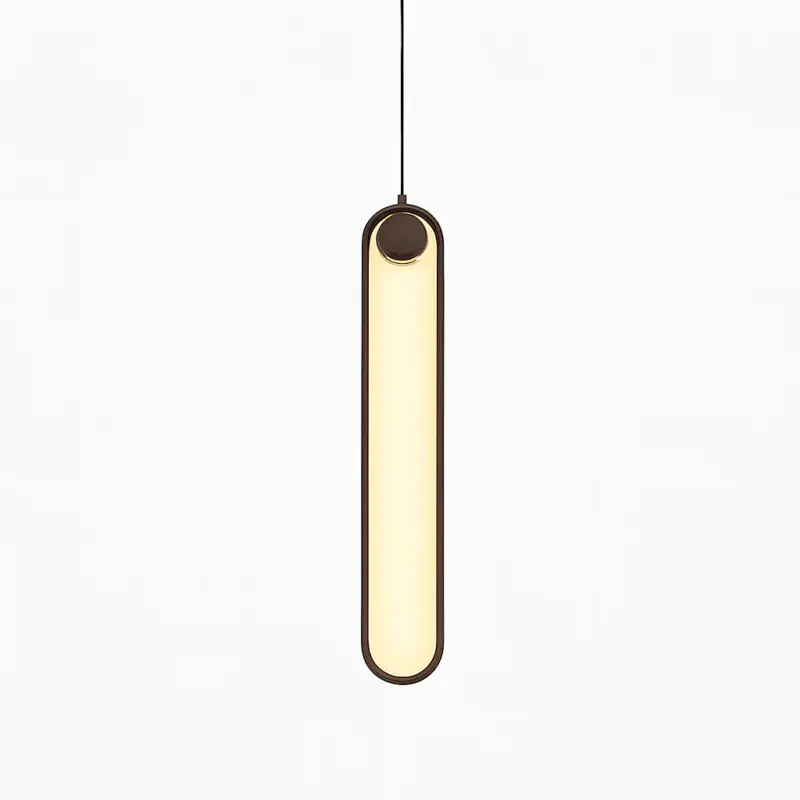 Dernier Modèle Modern design led pendant light in black or gold elongated ring hang
