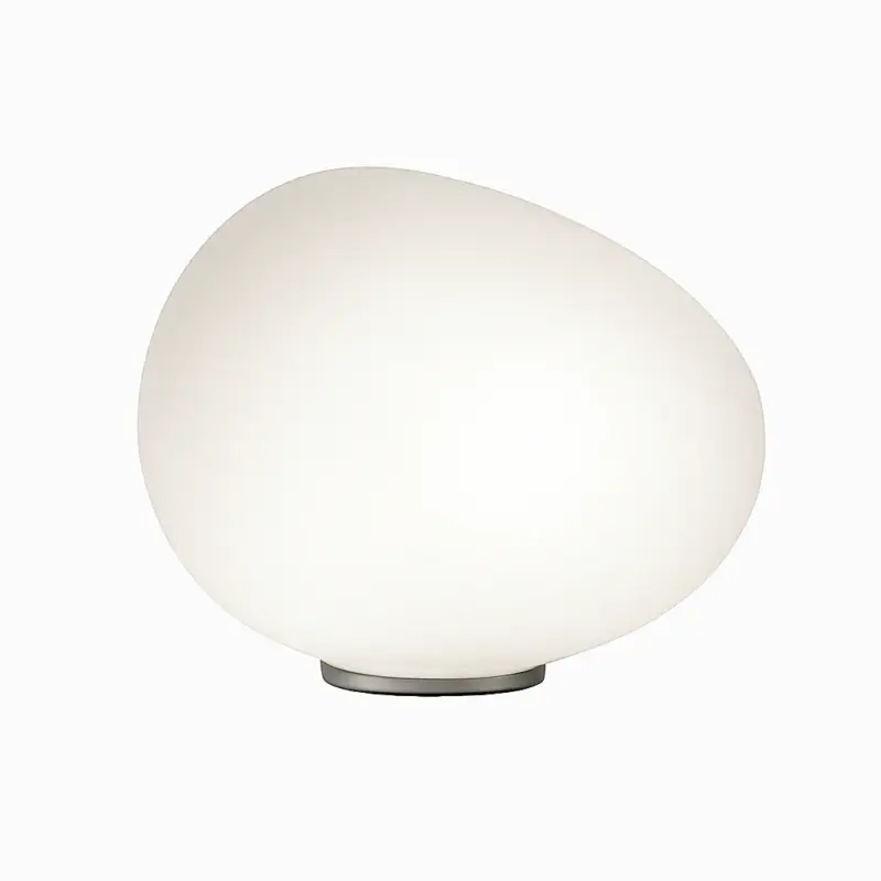 Decorative led pebble white table lamp Solde