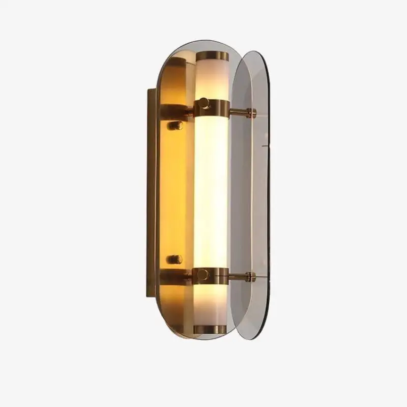 Industrial led wall sconce with metal and glass tube Meilleur Prix