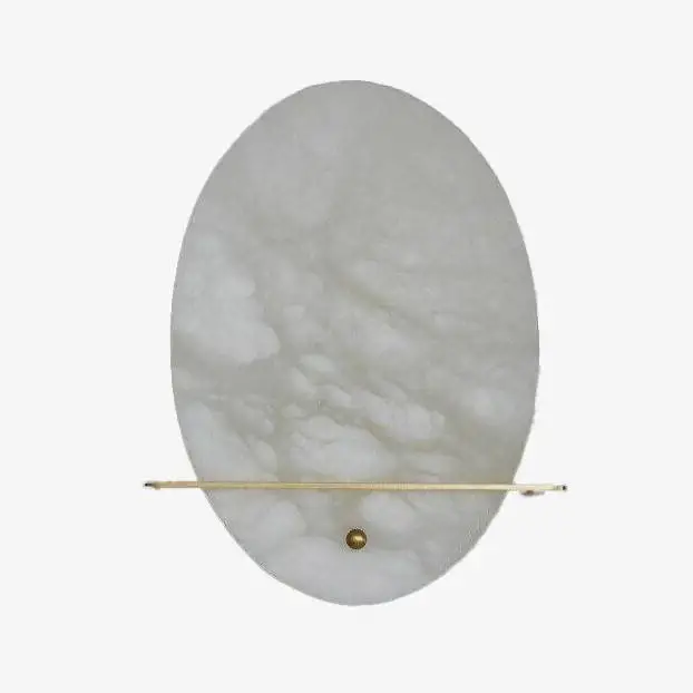 Achetez Aujourd&rsquo;hui Designer led wall light oval shape in white marble and gold base