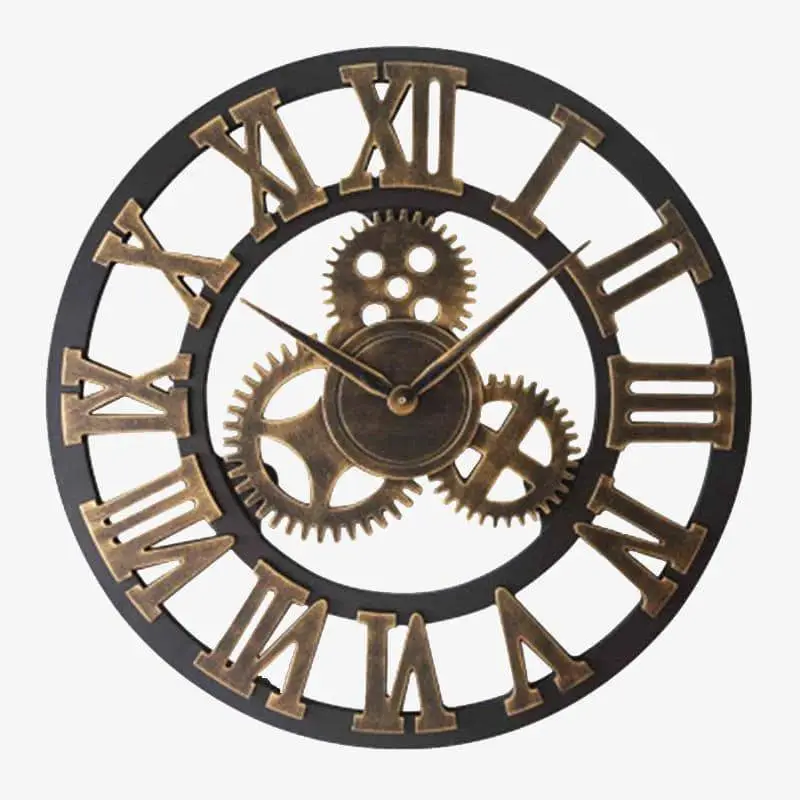 Achat Immédiat Numeral vintage metal wall clock with roman or digital numerals