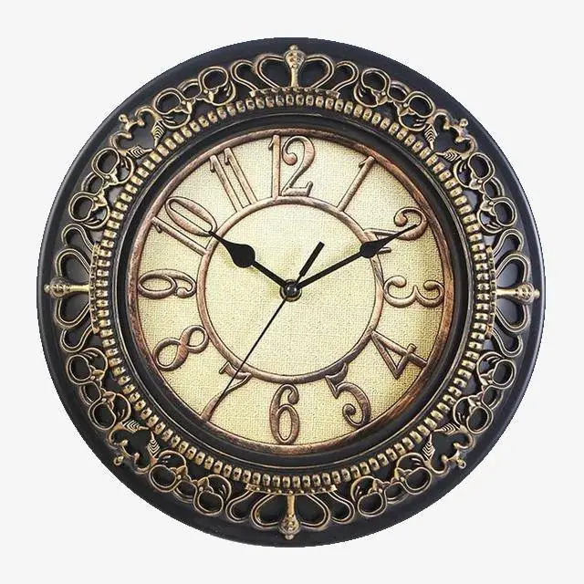 Quantité Limitée Vintage metal clock 25cm antique