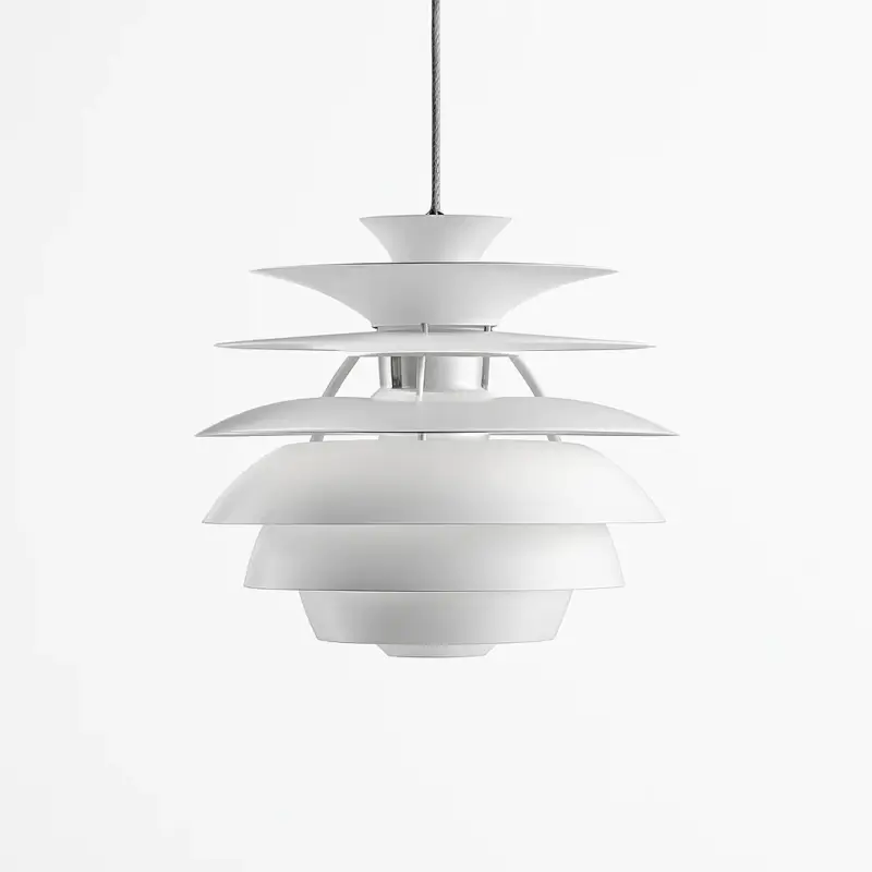 Designer led pendant light with metal shade in various shapes Haute Qualité