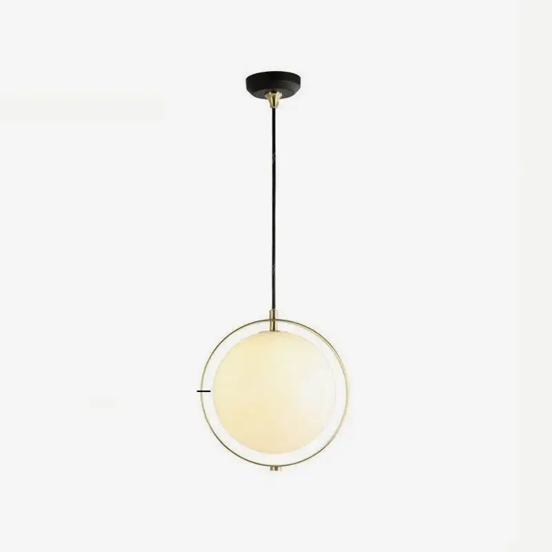Meilleure Vente Designer led pendant light with gold ring and glass globe