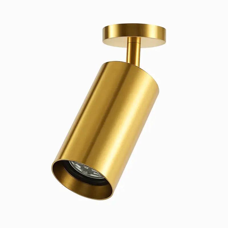 Modern rounded led spotlight in gold metal Nouveauté