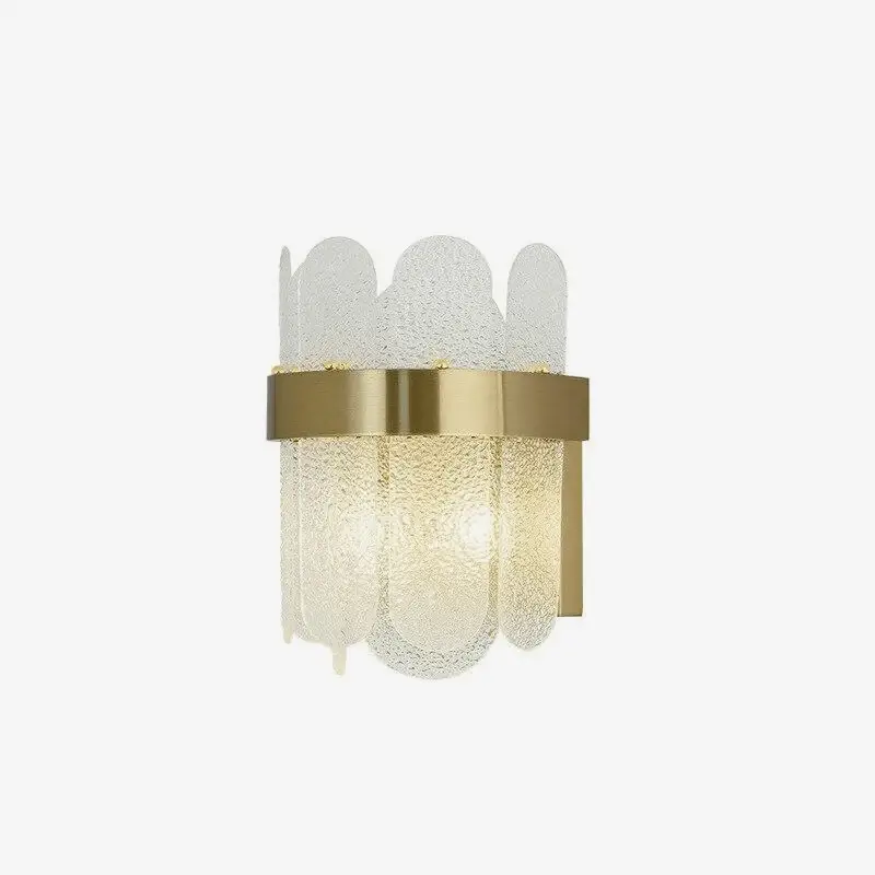 Bon Plan Designer led wall light in gold metal and coloured glass