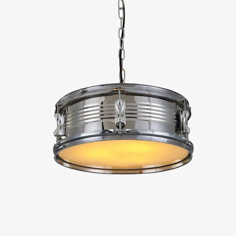 Retro metal drum-style led pendant light Super Prix
