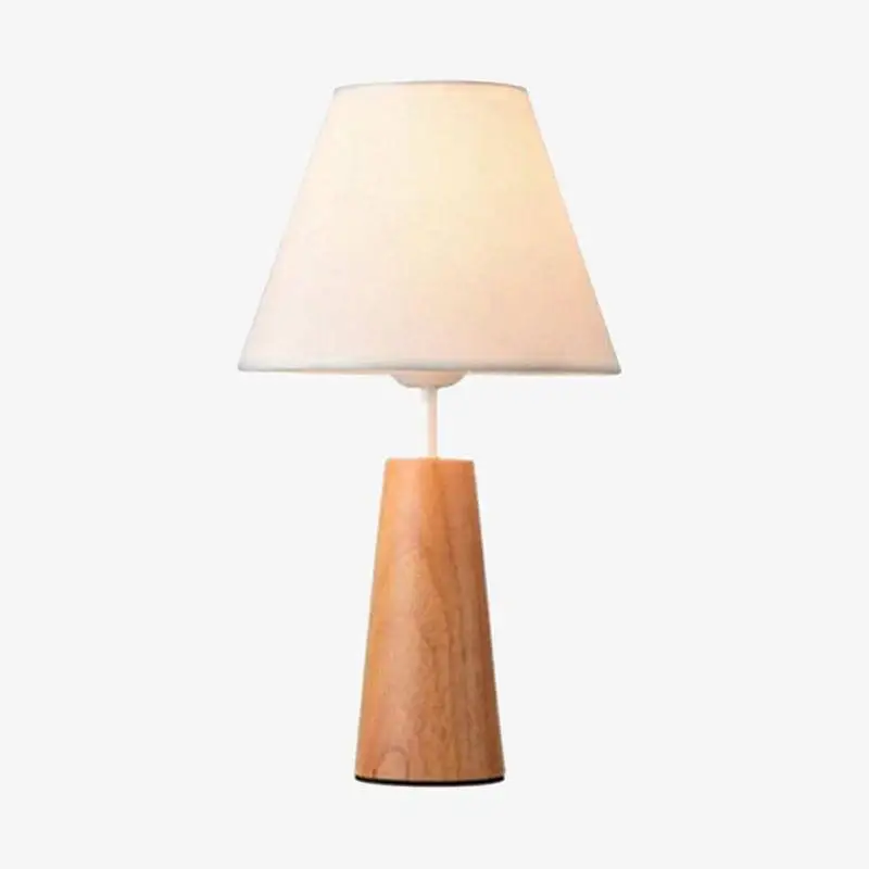 Top Vente Modern led wooden table lamp with white deco lampshade