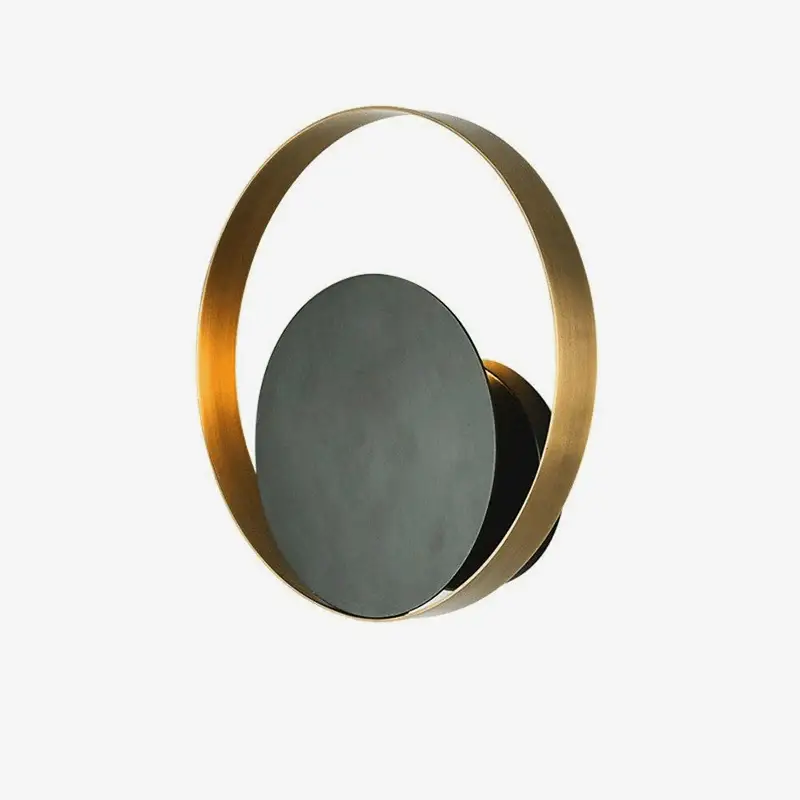 Modern led wall light with luxury gold metal disc Affaire À Saisir