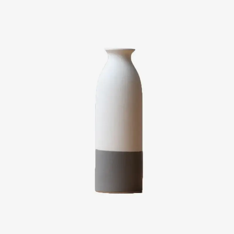 Japanese style white and gray ceramic design vase Expédition Rapide