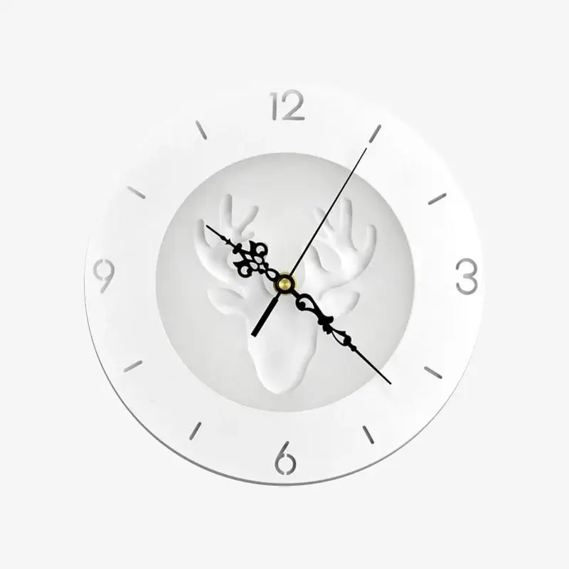 Modern style round wall clock with animal motifs 25cm Offre Spéciale