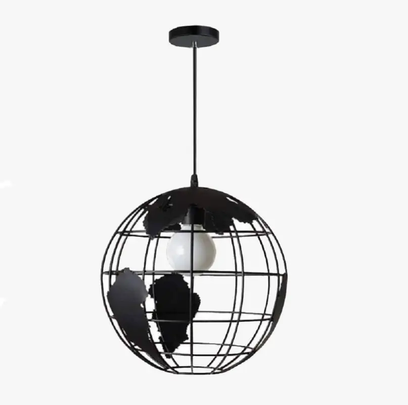 Industrial globe led pendant light terra style Prix Cassé