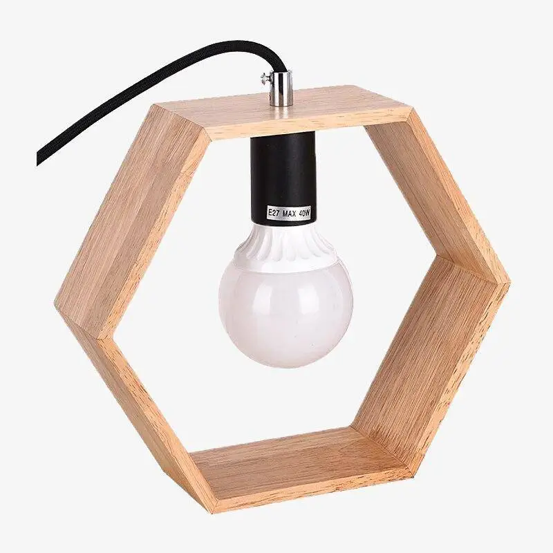 Designer wooden led table lamp with geometric shapes boti Offre Exclusive
