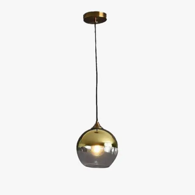 Designer led pendant light with smoked glass globe loft style Acheter En Ligne