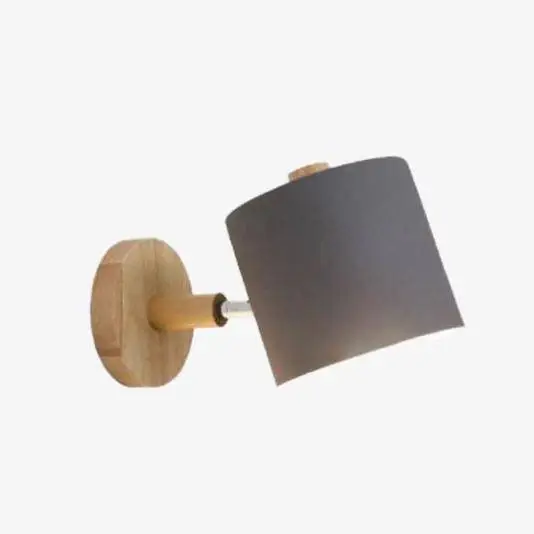 Produit De Marque Modern led wooden wall light with coloured round shade nordic style