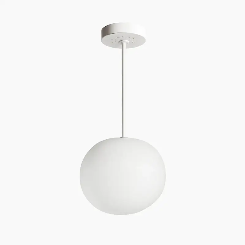 Produit De Marque Oval white glass led pendant light