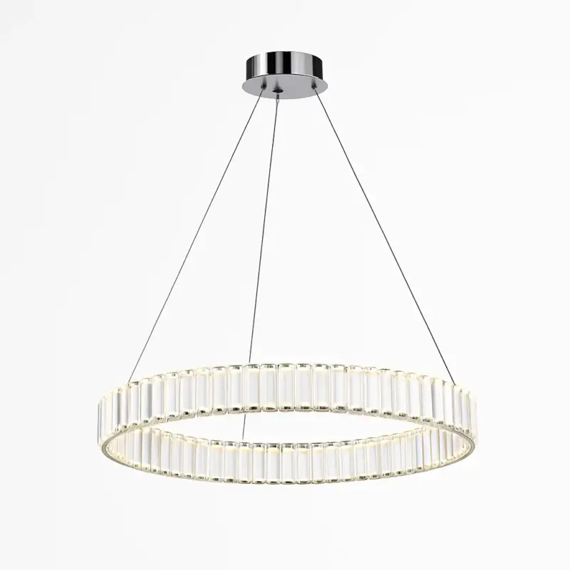 Gold designer led pendant light with glass ring luxury Offre Spéciale