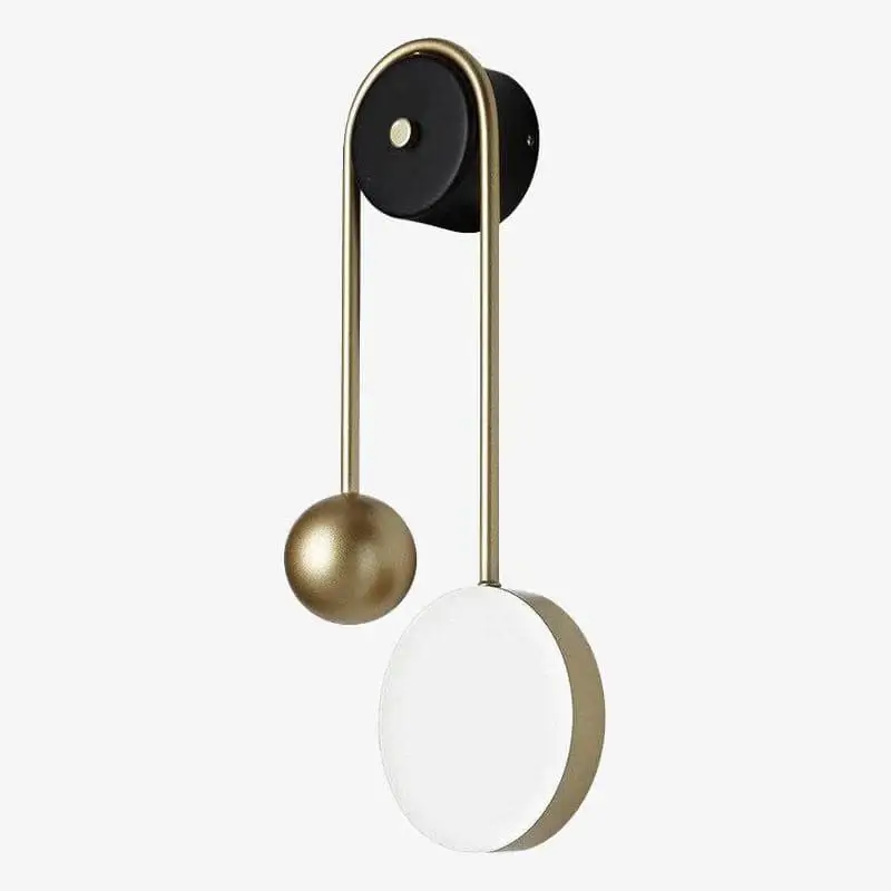 Modern led wall light with gold sphere and luminous disc Satisfait Ou Remboursé