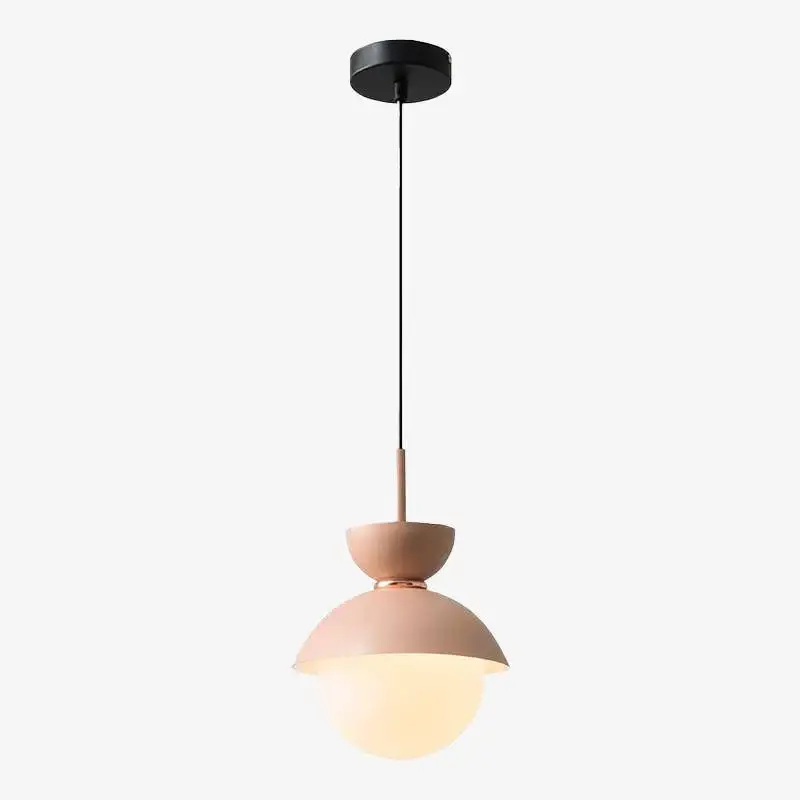 Solde Coloured glass and metal led pendant light hang